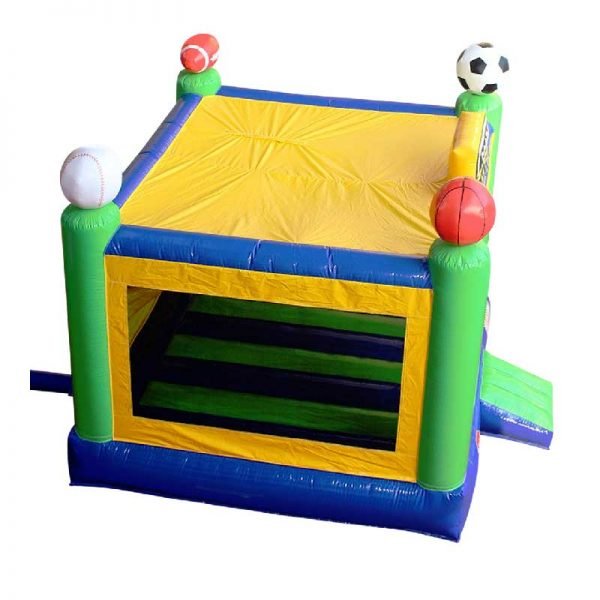 Yellow green and blue Sports bounce house.