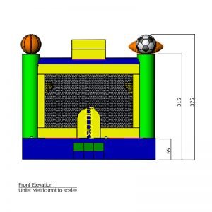 Sports Bounce House dimensions.