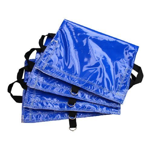 set of 4 blue sandbag covers.